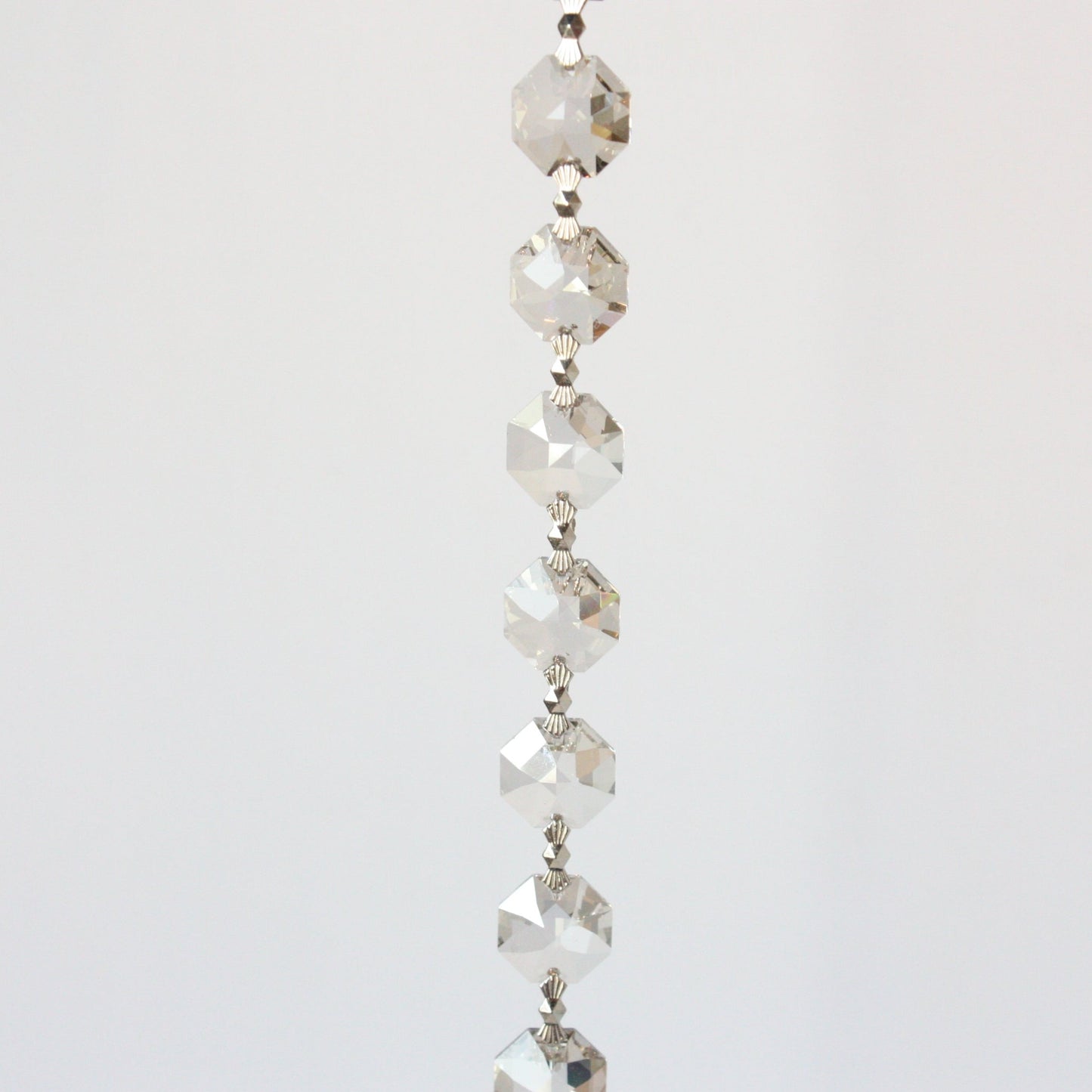 SWAROVSKI STRASS®<BR> 14mm Silver Shade Octagon Chain, 1 Meter