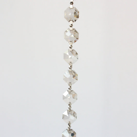 SWAROVSKI STRASS®<BR> 14mm Silver Shade Octagon Chain, 1 Meter