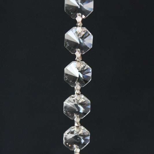 14mm Highly Radiant Crystal Octagon Chain, 1 Meter