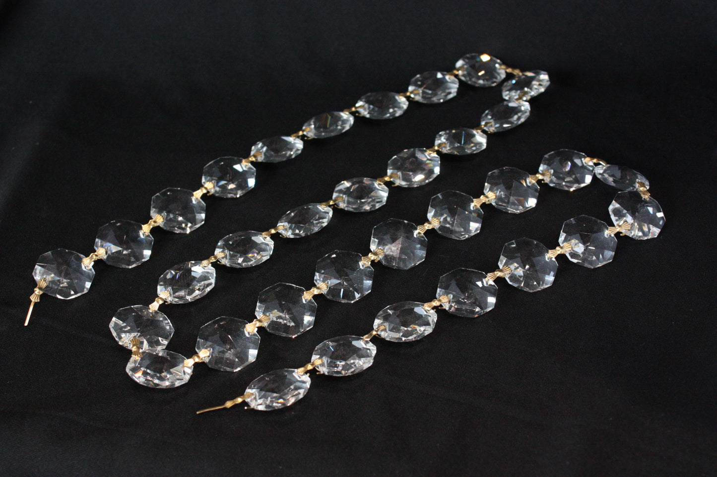 24mm Crystal Radiant Octagon Chain, 1 Meter