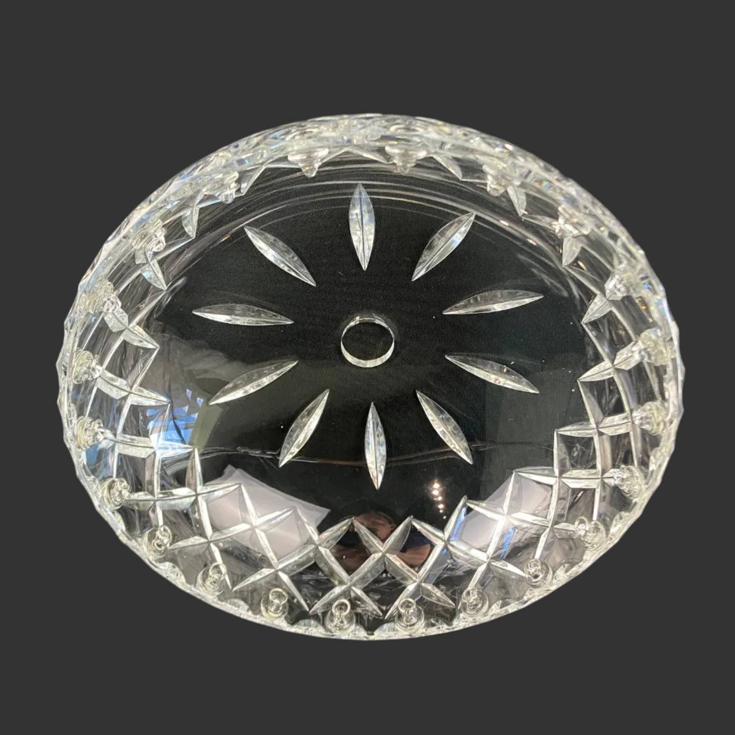 8" Inverted Czech Crystal Bowl, 22 Interior Hangers