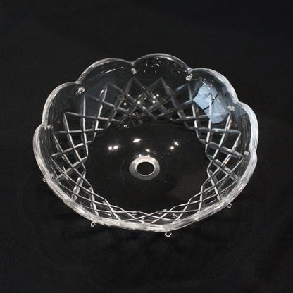 Double Criss-Cross Czech Crystal Bowl (Various Options)