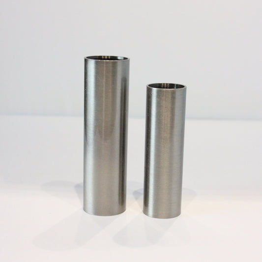 Brushed Nickel Metal Candle Covers