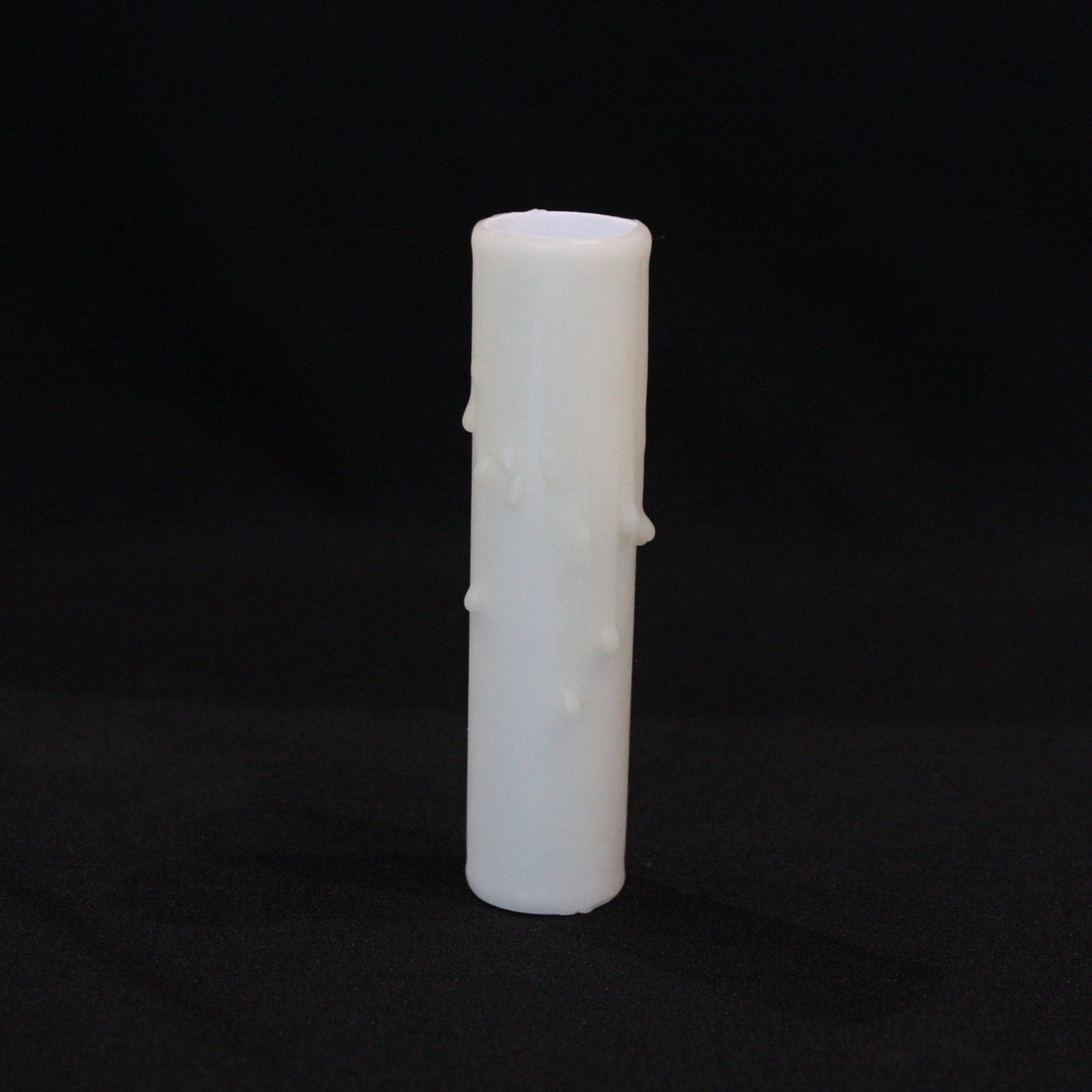 Ivory Beeswax Candle Cover w/ Drip, Candelabra Base