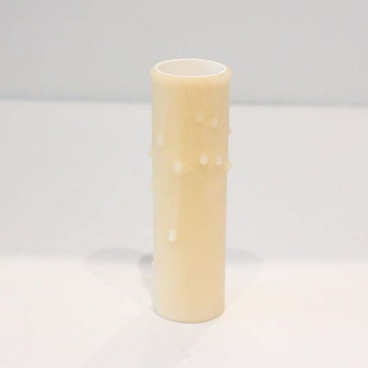 Bone Beeswax Candle Cover w/ Drip, European Base