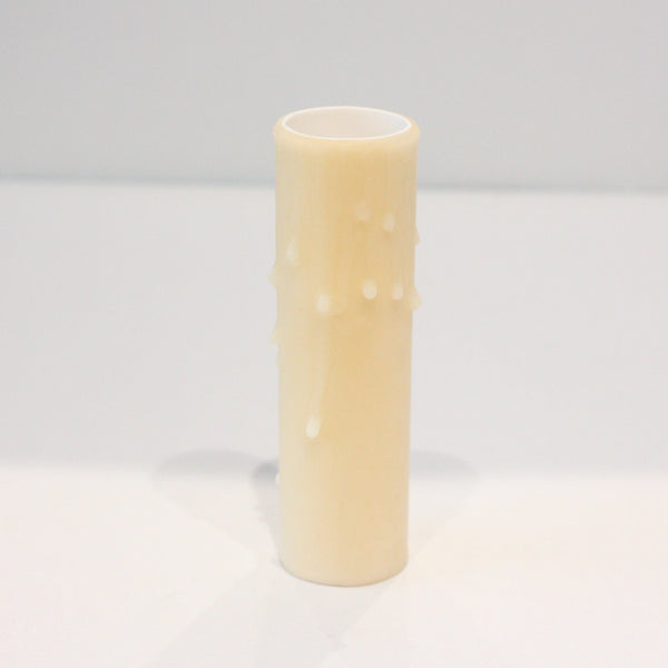 Bone Beeswax Candle Cover w/ Drip, European Base