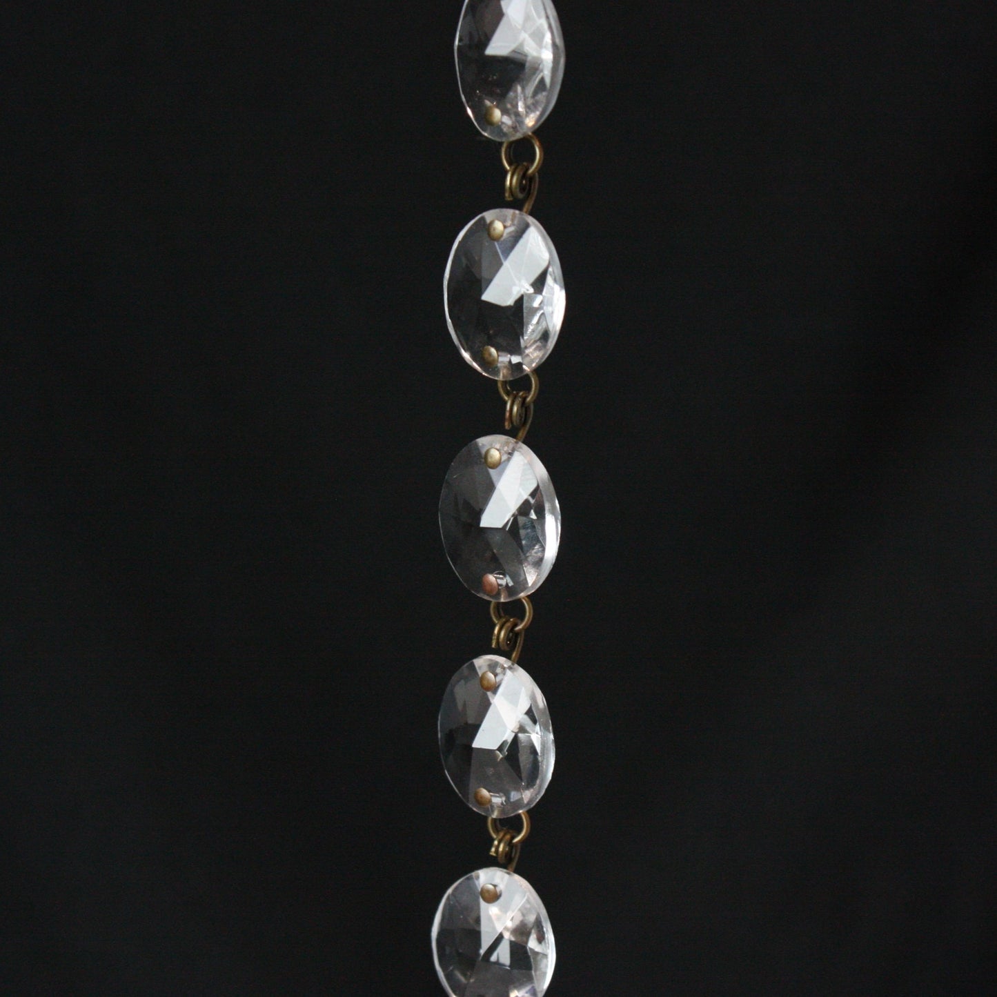 39" Clear Oval Bead Chain, Antique Pinning