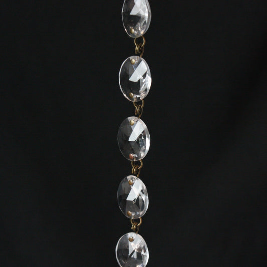 39" Clear Oval Bead Chain, Antique Pinning