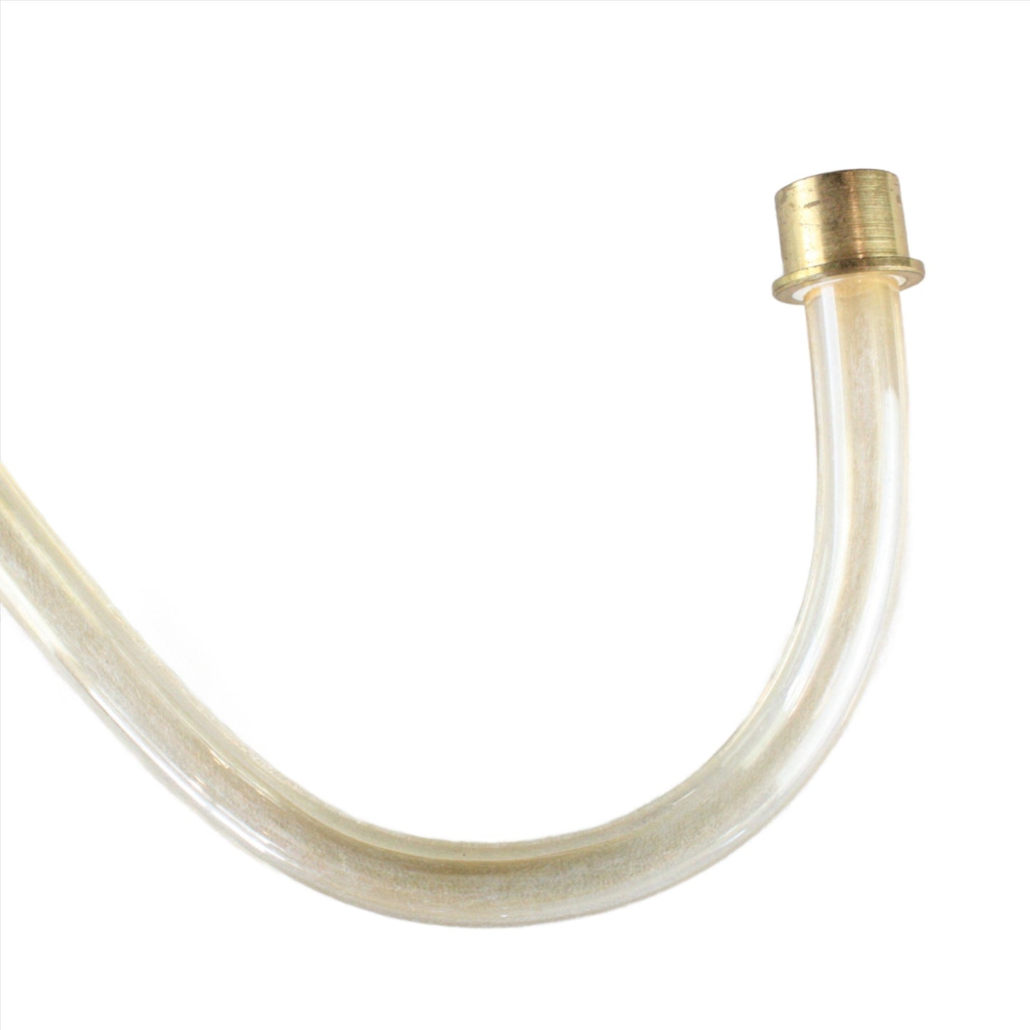 12" Antique Smooth Glass S Arms, Brass Ferrules (Box of 6)