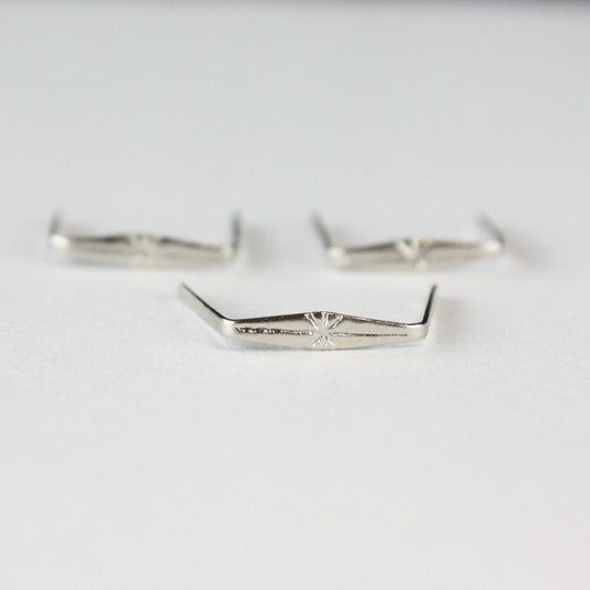12mm Chrome Star Diamond Clips (100/pack)