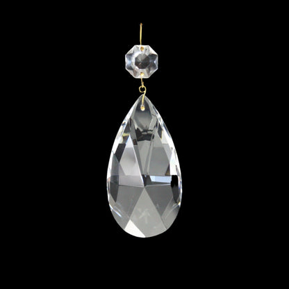 Czech Crystal Teardrop w/ Top Bead