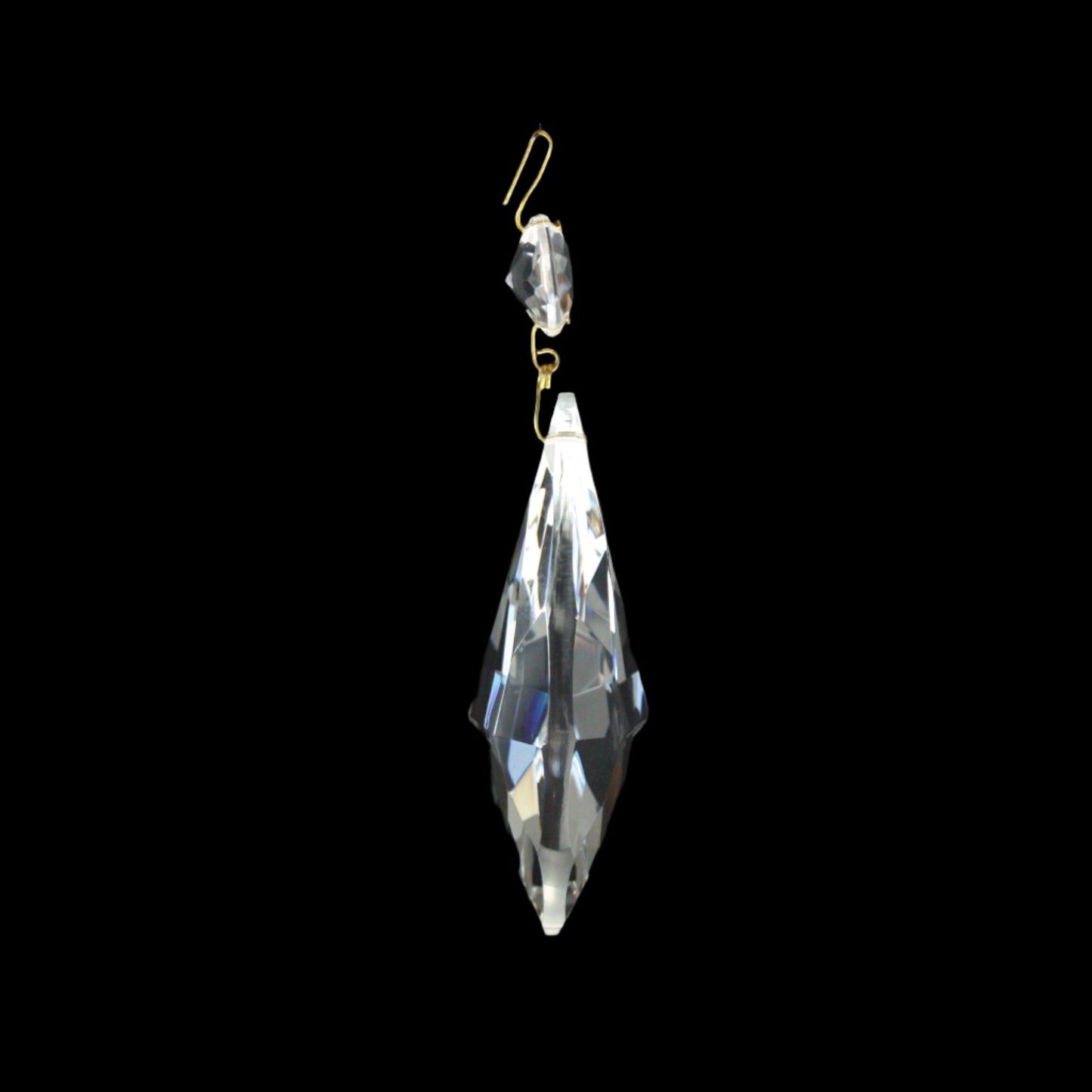 Czech Crystal Teardrop w/ Top Bead