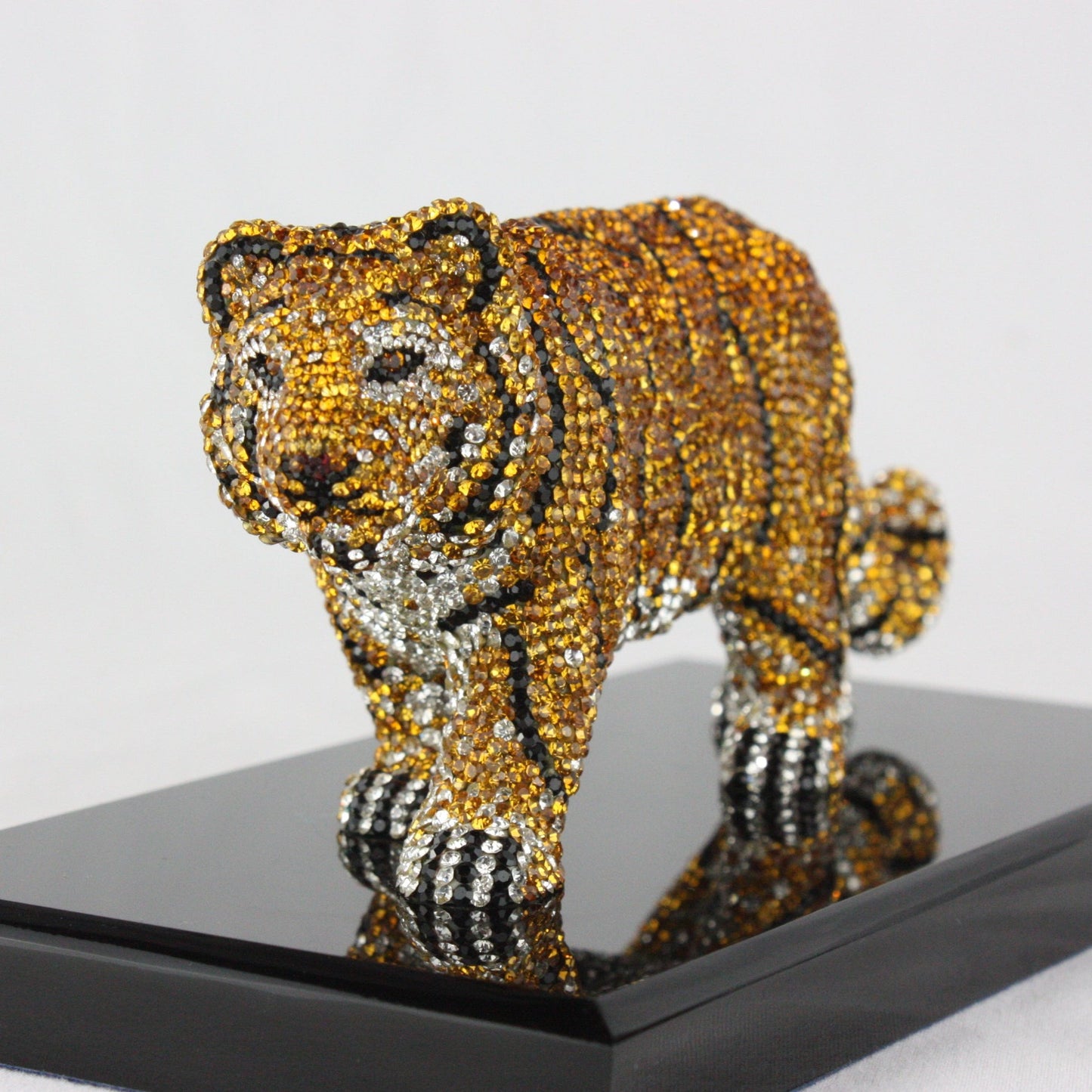 Yellow Crystal Tiger Figurine by Asfour® Crystal