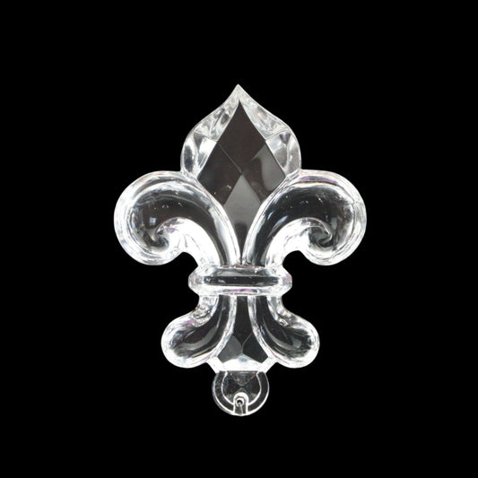 90mm West German Crystal Fleur-De-Lis Pendalogue