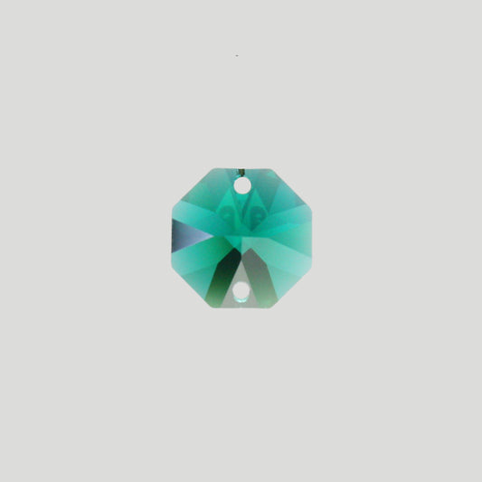 SWAROVSKI® STRASS<br>14mm 2-Hole Emerald Lily Octagon (No Logo)