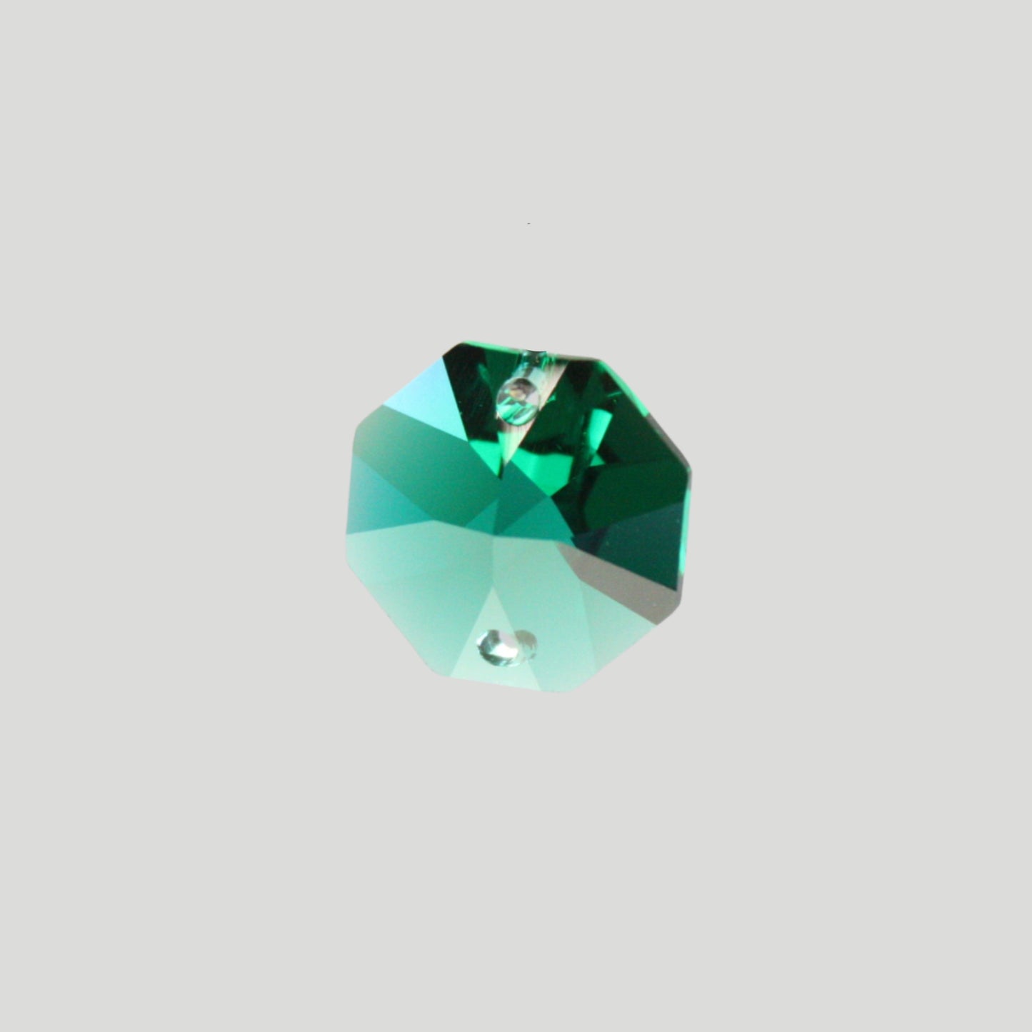 SWAROVSKI® STRASS<br>14mm 2-Hole Emerald Lily Octagon (No Logo)