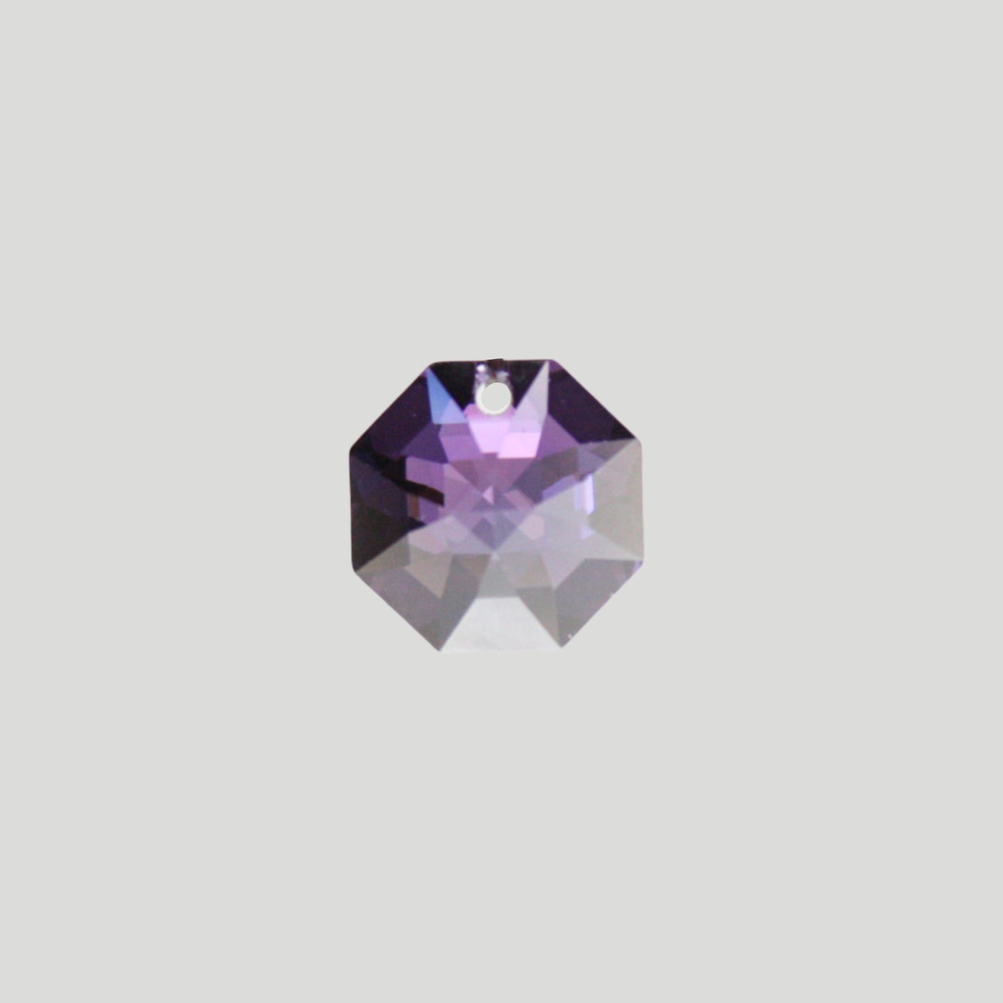 SWAROVSKI STRASS®<BR>14mm Blue Violet/Teak 1-Hole Octagon (Blemished)