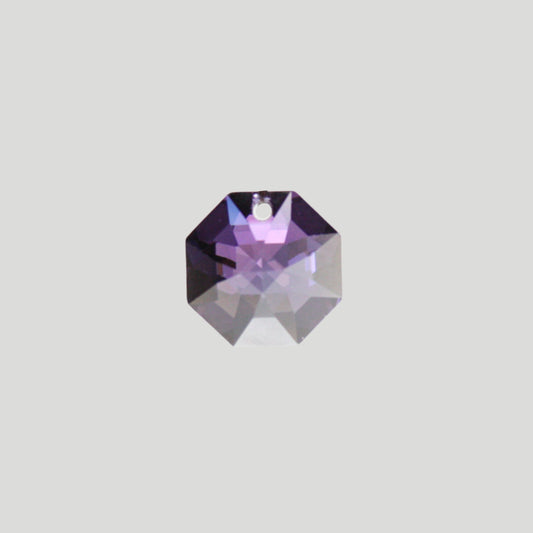 SWAROVSKI STRASS®<BR>14mm Blue Violet/Teak 1-Hole Octagon (Blemished)
