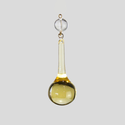 Colored Raindrop w/ Clear Round Bead