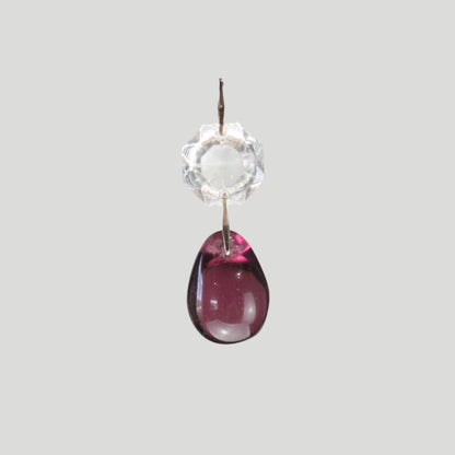 Colored Czech Crystal Grape w/ Top Octagon