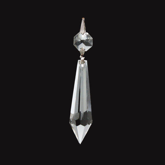 Crystal Plug Drop w/ Top Bead, Bow Tie Clip & Hanger