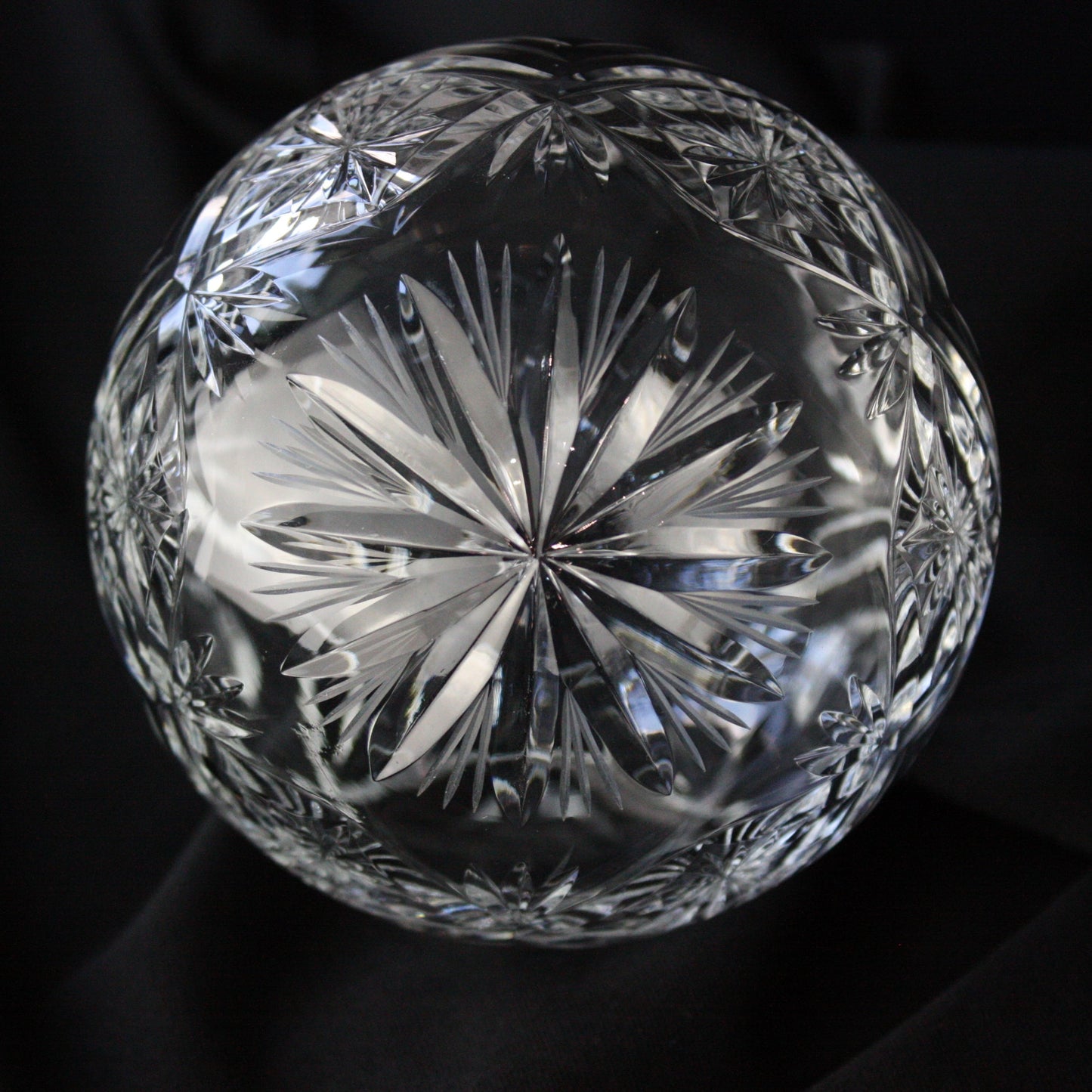 100mm Crystal Criss Cross & Olive Cut Hollow Ball w/ Loop