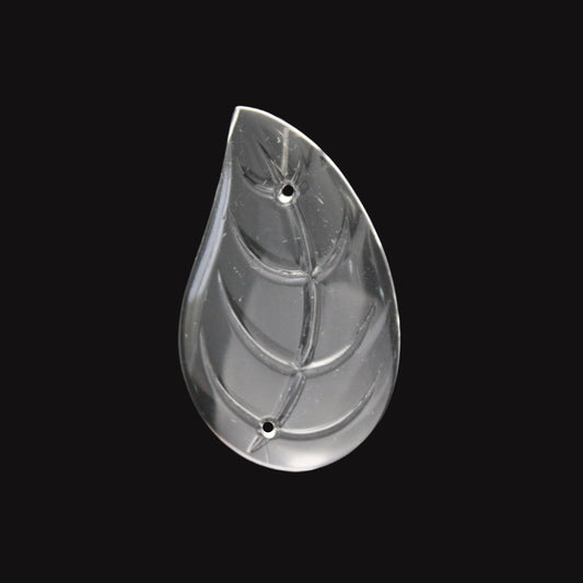 45mm Czech Crystal Leaf, 2-Hole