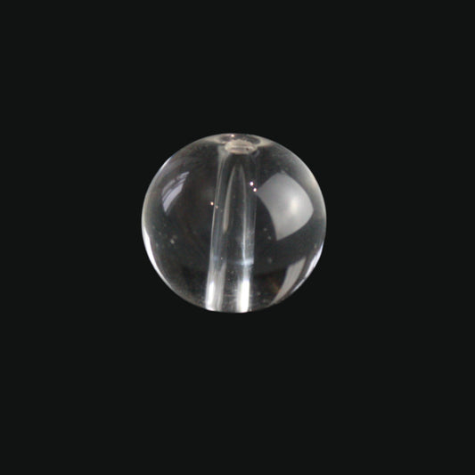 Clear Smooth Round Bead w/ Thru Hole