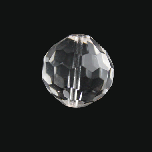 Clear Faceted Round Bead