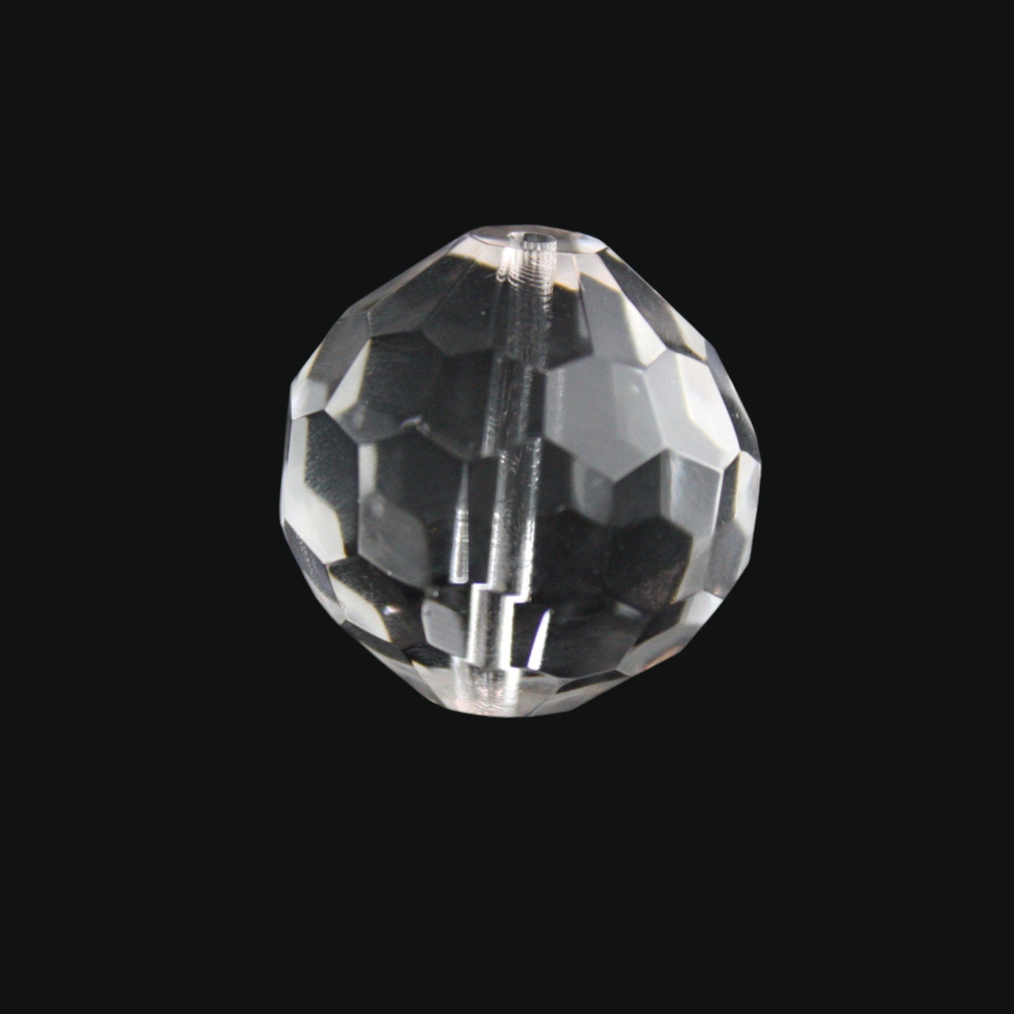 Clear Faceted Round Bead (Blemished)