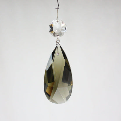 3" Czech Full Cut Teardrop w/ Clear Top Bead (Blemished)