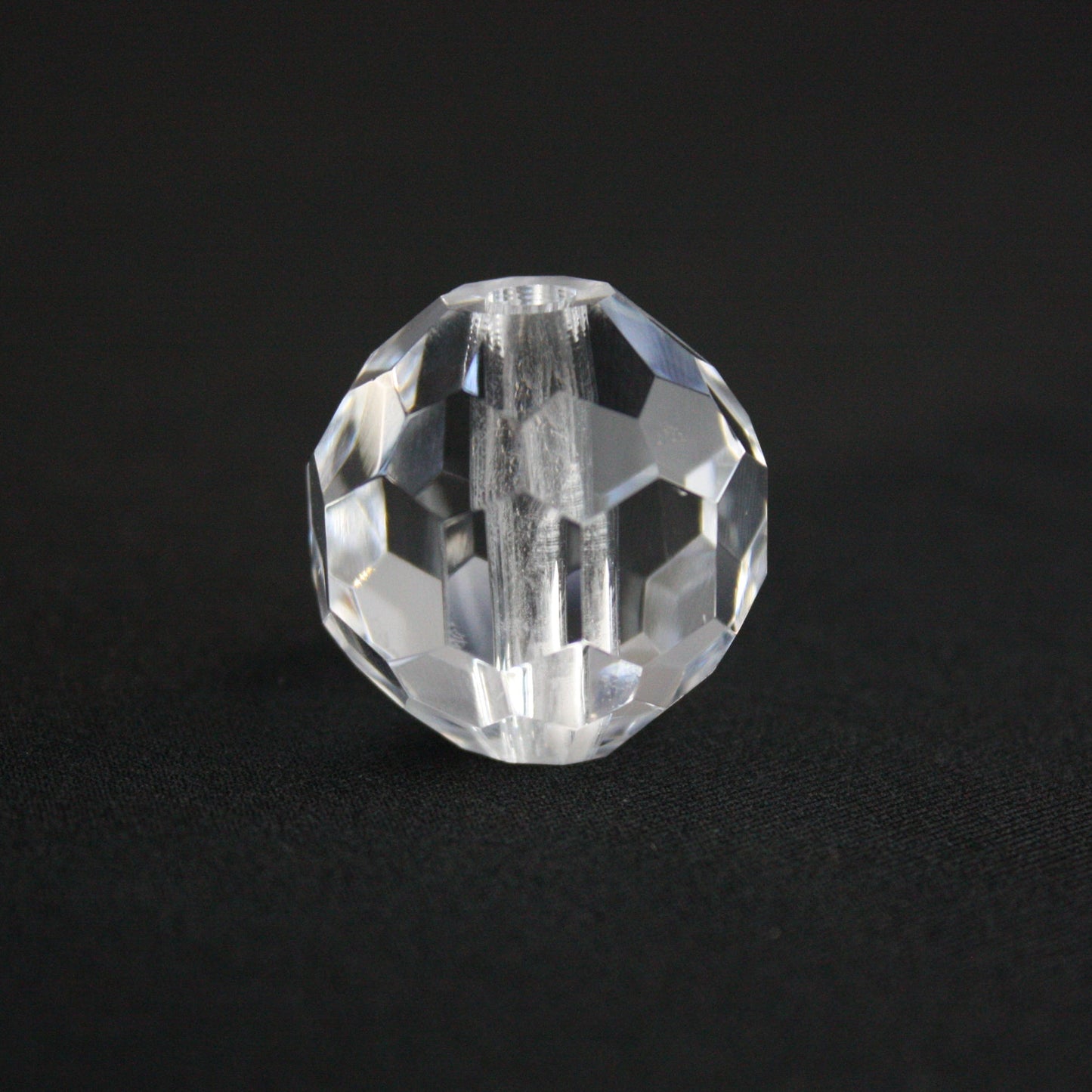 Turkish Clear Faceted Bead, Large Thru Hole