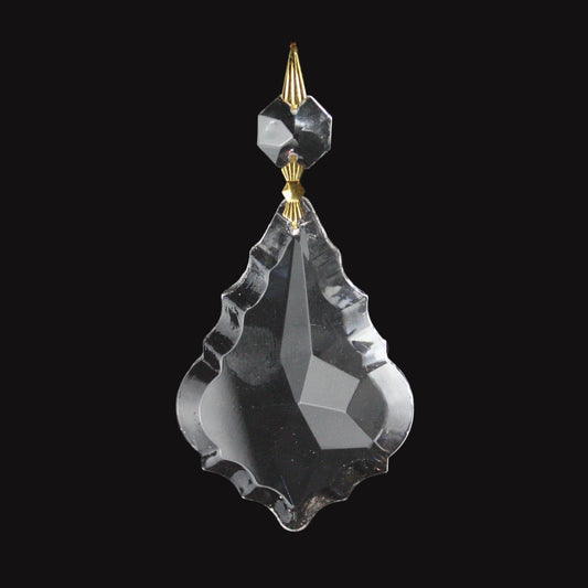 3" Clear Traditional Pendalogue w/ Top Bead (Blemished)