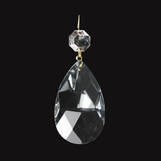 Crystal Full Cut Teardrop w/ Top Bead