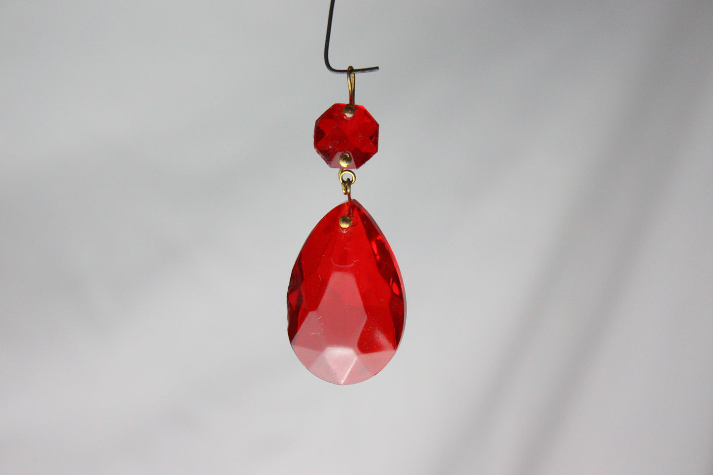 1-1/2" Colored Half-Cut Teardrop w/ Top Bead (Blemished)