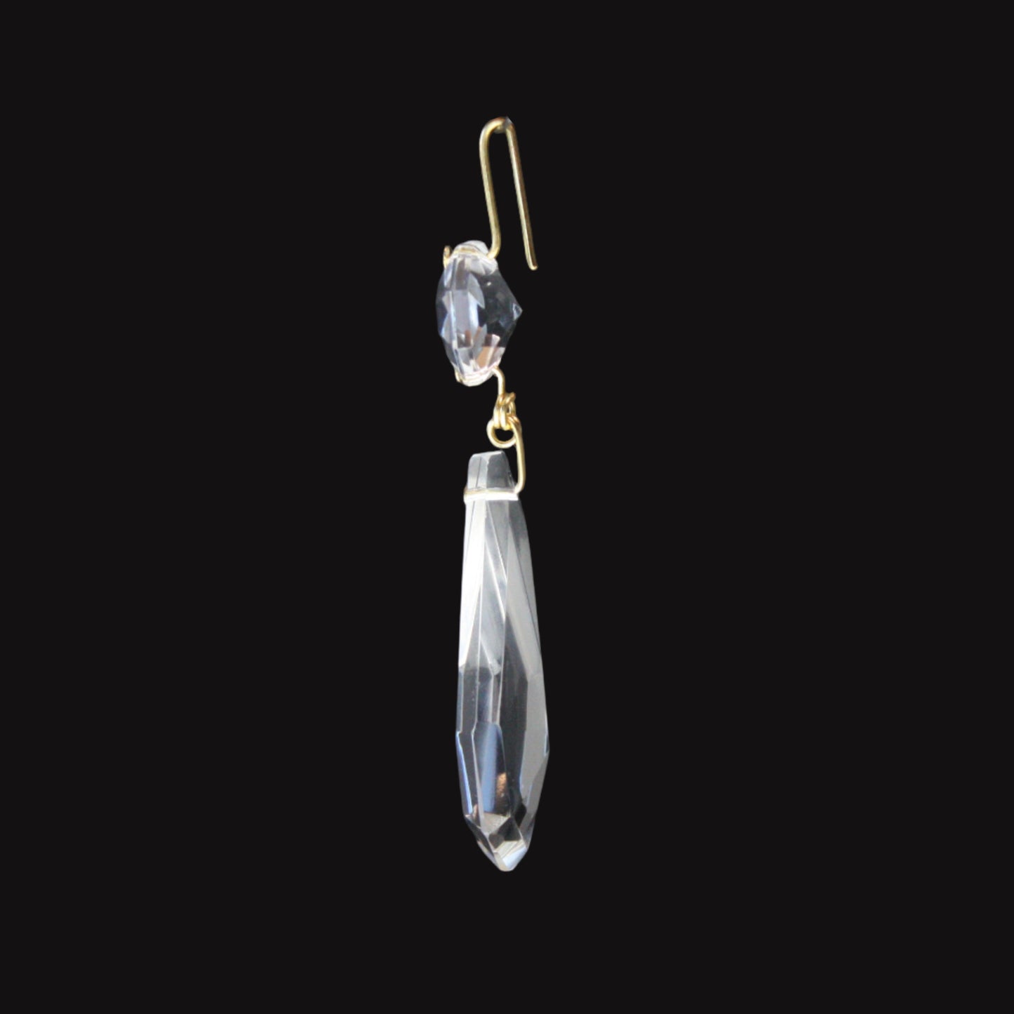 2" Crystal Prism w/ Top Bead