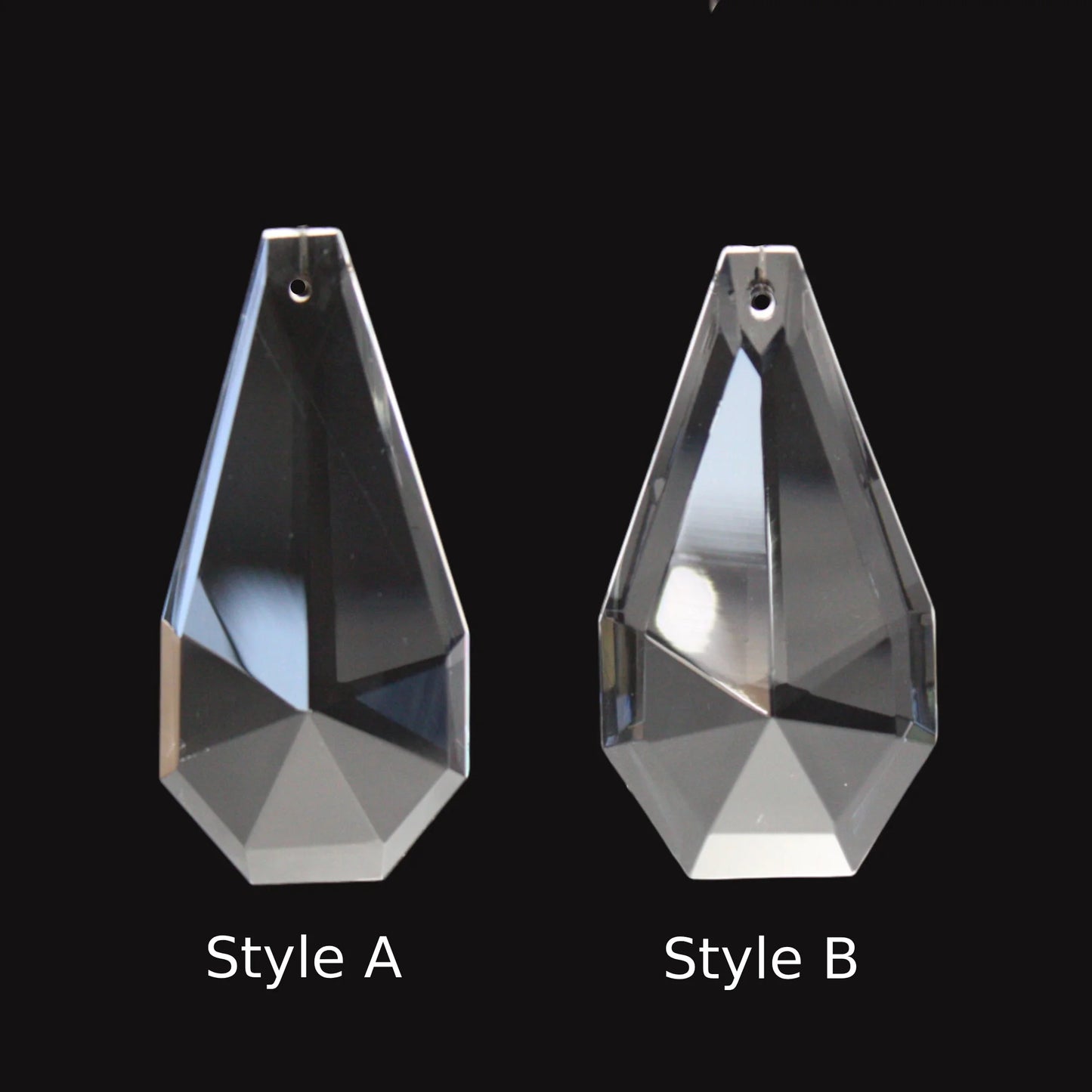 Turkish Crystal 8-Sided Coffin Prism w/ Top Bead