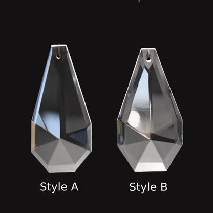 Turkish Crystal 8-Sided Coffin Prism w/ Top Bead