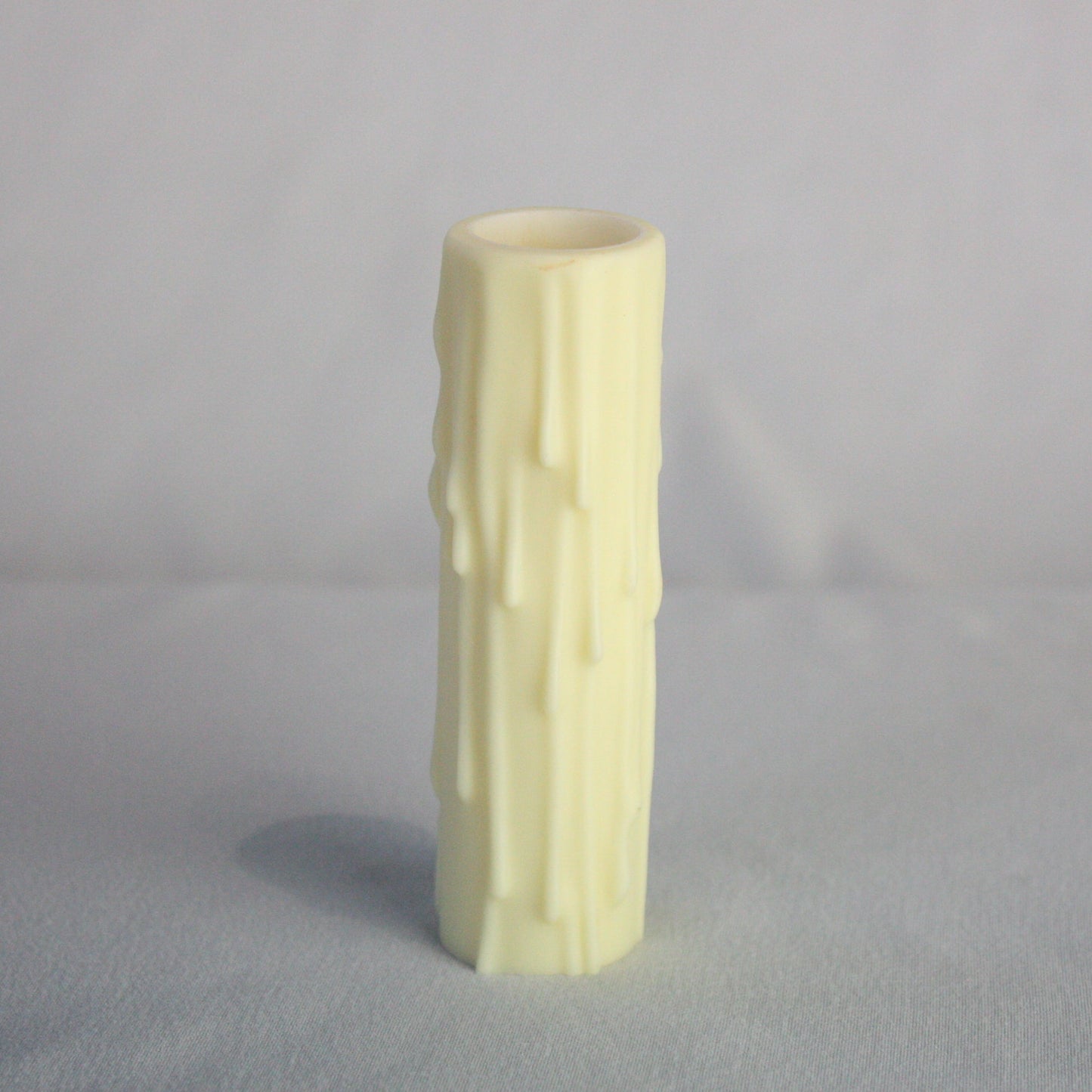 Vanilla Resin Candle Cover w/ Drip, Candelabra Base