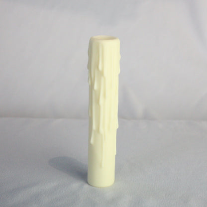 Vanilla Resin Candle Cover w/ Drip, Candelabra Base