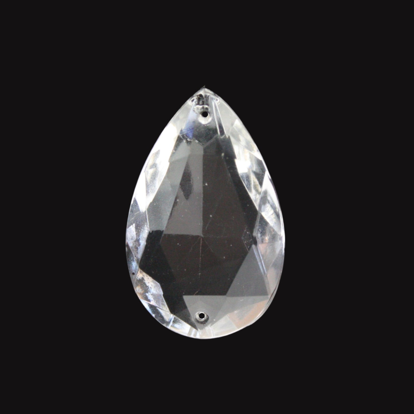 1-1/2" Czech Crystal Half Cut Teardrop, 2-Hole