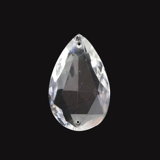 1-1/2" Czech Crystal Half Cut Teardrop, 2-Hole