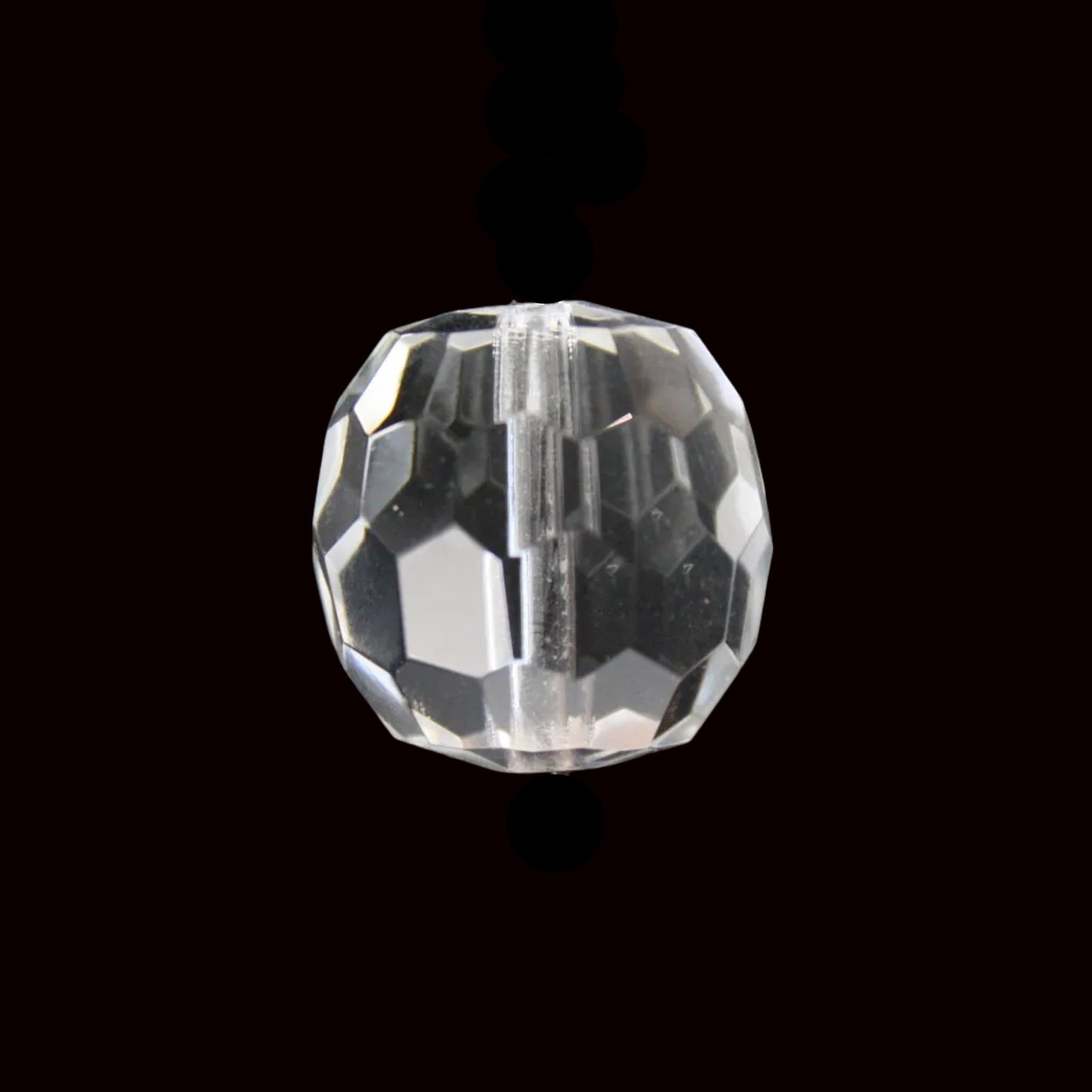 Clear Faceted Round Bead (Various Styles)