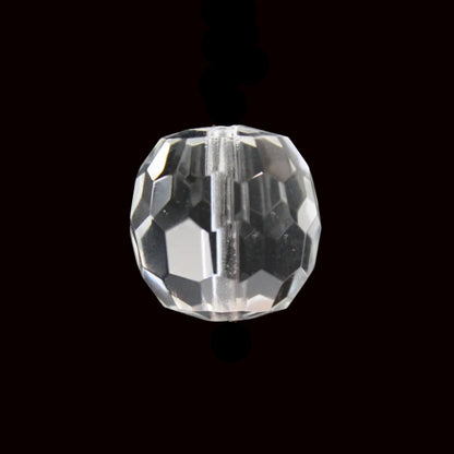 Clear Faceted Round Bead (Various Styles)