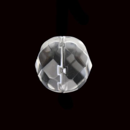 Clear Faceted Round Bead (Various Styles)