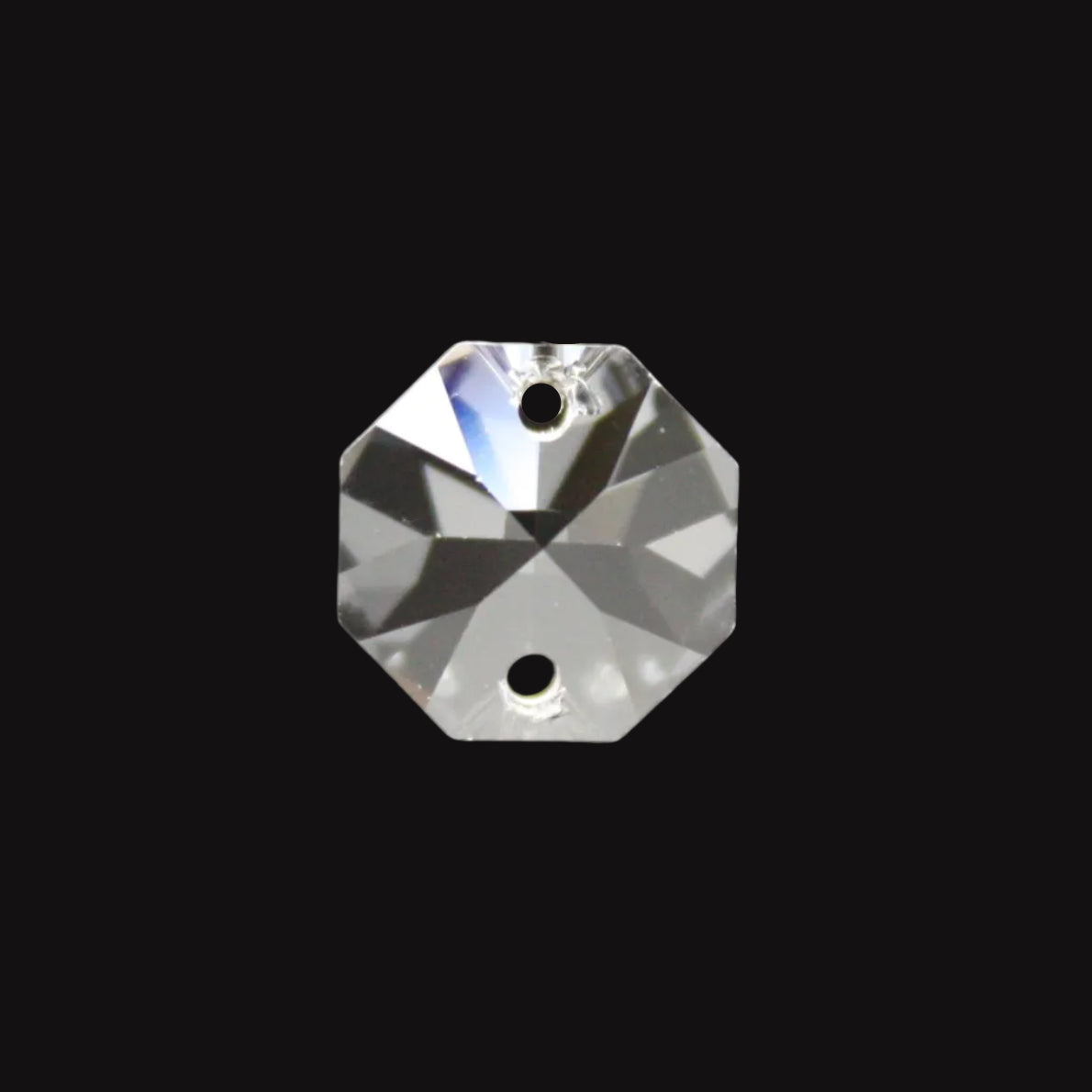 SWAROVSKI® STRASS<br>10mm 2-Hole Crystal Lily Octagon (No Logo)