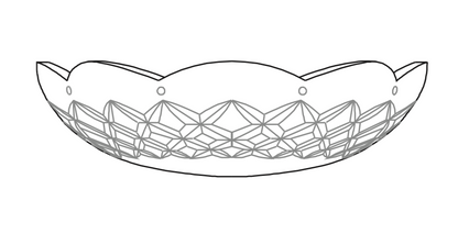 Double Criss-Cross Czech Crystal Bowl (Various Options)