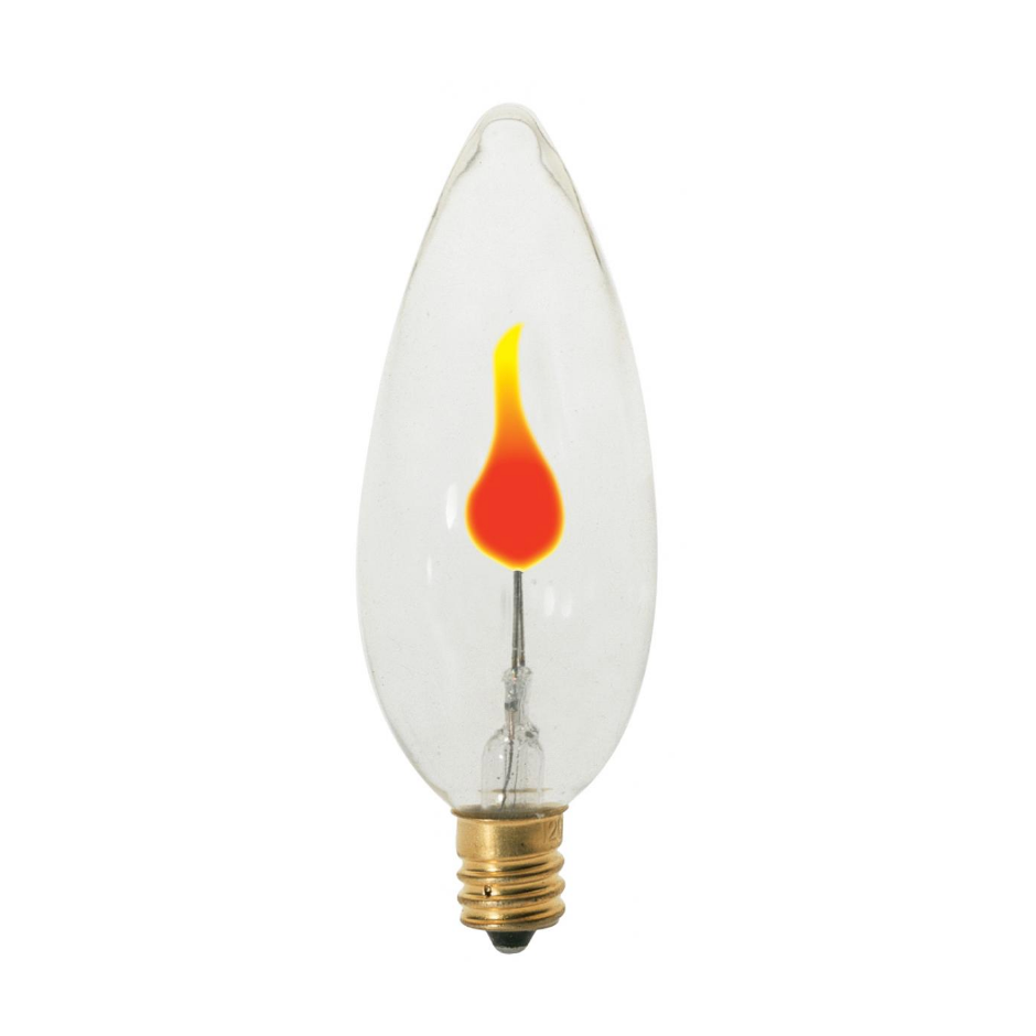 3 Watt Flicker Flame Blunt Tip Bulb