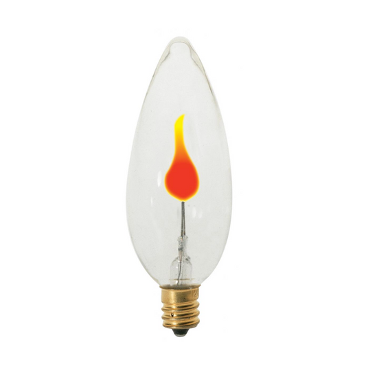 3 Watt Flicker Flame Blunt Tip Bulb