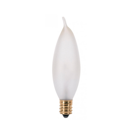 Frosted Turn Tip Bulb, Candelabra Base